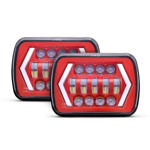 5"*7" 6"*7" LED Square Headlight With Daytime Running Light DRL Turn Signal