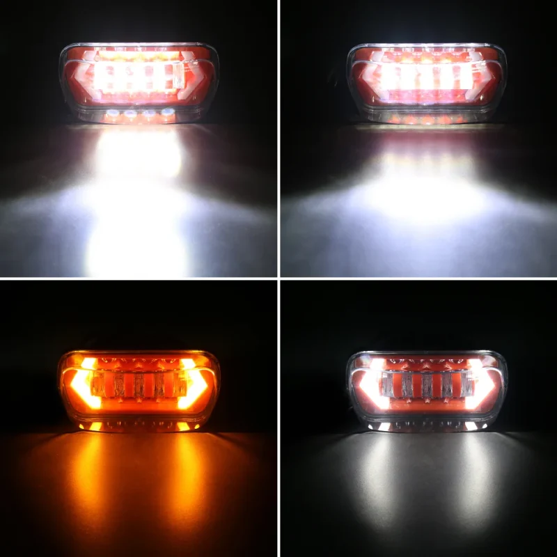 5"*7" 6"*7" LED Square Headlight With Daytime Running Light DRL Turn Signal - Image 2
